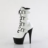 ADORE-1046TT Plateau Stiefeletten Weiß/Schwarz | Pleaser