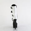 ADORE-1046TT Plateau Stiefeletten Weiß/Schwarz | Pleaser