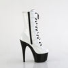 ADORE-1046TT Plateau Stiefeletten Weiß/Schwarz | Pleaser