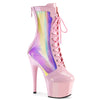 ADORE-1047 - Plateau Stiefeletten - Rosa/Mehrfarbig | Pleaser