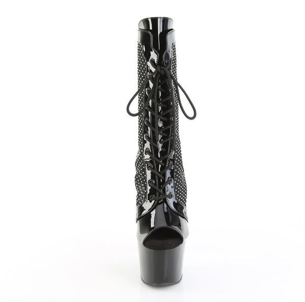 ADORE-1048RSNT Plateau Stiefelette Schwarz von Pleaser – Ansicht 2