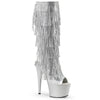 ADORE-2024RSF Plateau Stiefeletten Silber | Pleaser
