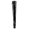 ADORE-3000 Plateau Overknee Stiefel Schwarz Lack | Pleaser