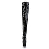 ADORE-3000 Plateau Overknee Stiefel Schwarz Lack | Pleaser