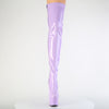 ADORE-3000 Plateau Overknee Stiefel Violett Lack Stretch | Pleaser