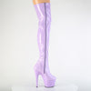 ADORE-3000 Plateau Overknee Stiefel Violett Lack Stretch | Pleaser