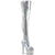 ADORE-3000HWR Plateau Overknee Stiefel - Silber | Pleaser