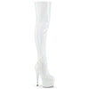 ADORE-3000HWR Plateau Overknee Stiefel - Weiß | Pleaser