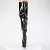 ADORE-3000WCF Overknee Stiefel Plateau Schwarz | Pleaser