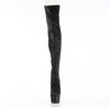 ADORE-3000WR Plateau Overnknee Stiefel Schwarz | Pleaser