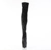 ADORE-3000WR Plateau Overnknee Stiefel Schwarz | Pleaser