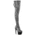 ADORE-3008SP-BT Plateau Overknee Stiefel Grau Schlangenmuster | Pleaser