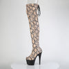 ADORE-3008SP-BT - Plateau Overknee Stiefel - Snake | Pleaser