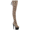 ADORE-3008SP-BT - Plateau Overknee Stiefel - Snake | Pleaser