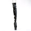 ADORE-3011 Plateau Overknee Stiefel - Schwarz | Pleaser