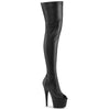 ADORE-3011 Plateau Peeptoe Overknee Stiefel - Schwarz Matt | Pleaser
