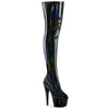 ADORE-3011HWR Plateau Overknee Stiefel - Schwarz Lack Schimmer | Pleaser
