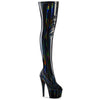 ADORE-3011HWR Plateau Overknee Stiefel - Schwarz Lack Schimmer | Pleaser