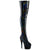 ADORE-3011HWR Plateau Overknee Stiefel - Schwarz Lack Schimmer | Pleaser