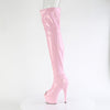 ADORE-3011HWR Plateau Peeptoe Overknee Stiefel - Rosa Schimmer | Pleaser