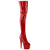 ADORE-3011HWR Plateau Peeptoe Overknee Stiefel - Rot Schimmer | Pleaser