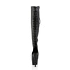 ADORE-3019 Plateau Overknee Stiefel Schwarz Matt | Pleaser