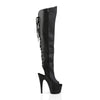 ADORE-3019 Plateau Overknee Stiefel Schwarz Matt | Pleaser