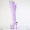 ADORE-3019 Plateau Peeptoe Overknee Stiefel Violett Matt | Pleaser