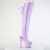 ADORE-3019 Plateau Peeptoe Overknee Stiefel Violett Matt | Pleaser