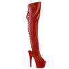 ADORE-3019 Stiefelette Plateau Rot | Pleaser