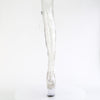 ADORE-3019C - Plateau Overknee Stiefel Peeptoe - Transparent | Pleaser