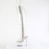 ADORE-3019C - Plateau Overknee Stiefel Peeptoe - Transparent | Pleaser