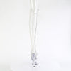ADORE-3019C - Plateau Overknee Stiefel Peeptoe - Transparent | Pleaser