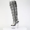 ADORE-3019C-RSF Plateau Overknee Stiefel Schwarz Transparent | Pleaser