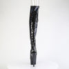 ADORE-3019HWR - Plateau Overknee Stiefel - Schwarz Hologramm | Pleaser