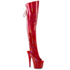 ADORE-3019HWR Stiefelette Plateau Rot | Pleaser