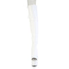 ADORE-3019HWR Plateau Overknee Stiefel Weiß | Pleaser