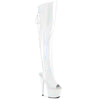 ADORE-3019HWR Plateau Overknee Stiefel Weiß | Pleaser
