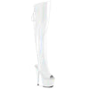 ADORE-3019HWR Plateau Overknee Stiefel Weiß | Pleaser