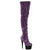 ADORE-3020 Plateau Overknee Stiefel - Silber | Pleaser