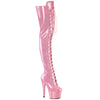 ADORE-3020GP Plateau Overknee Stiefel Rosa | Pleaser