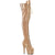 ADORE-3020GP Plateau Overknee Stiefel Beige | Pleaser