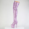 ADORE-3020GP Plateau Overknee Stiefel Violett/Lila | Pleaser