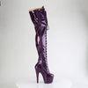 ADORE-3020GP Overknee Plateau Stiefel Lila | Pleaser