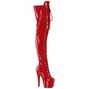 ADORE-3020GP Overknee Plateauschuhe Rot | Pleaser