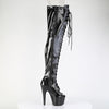ADORE-3021GP Plateau Overknee Stiefel Schwarz Lack Glitzer | Pleaser