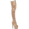 ADORE-3021GP Plateau Overknee Stiefel Beige | Pleaser