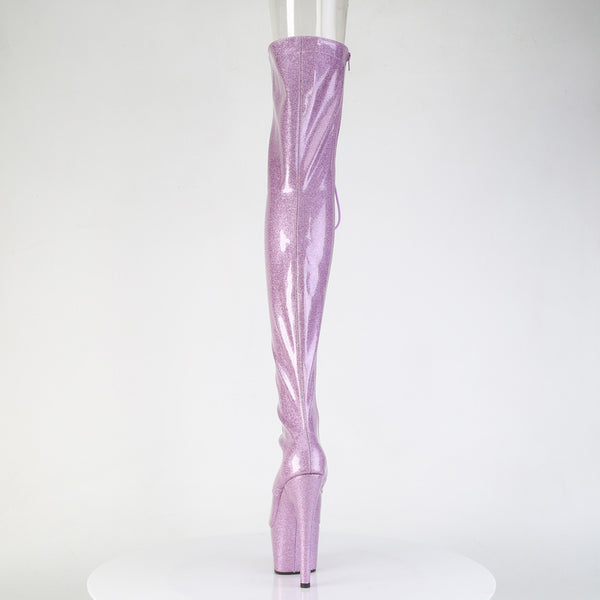 ADORE-3021GP Plateau Overknee Stiefel Violett/Lila | Pleaser