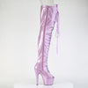 ADORE-3021GP Plateau Overknee Stiefel Violett/Lila | Pleaser