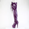 ADORE-3021GP Plateau Overknee Stiefel Lila | Pleaser